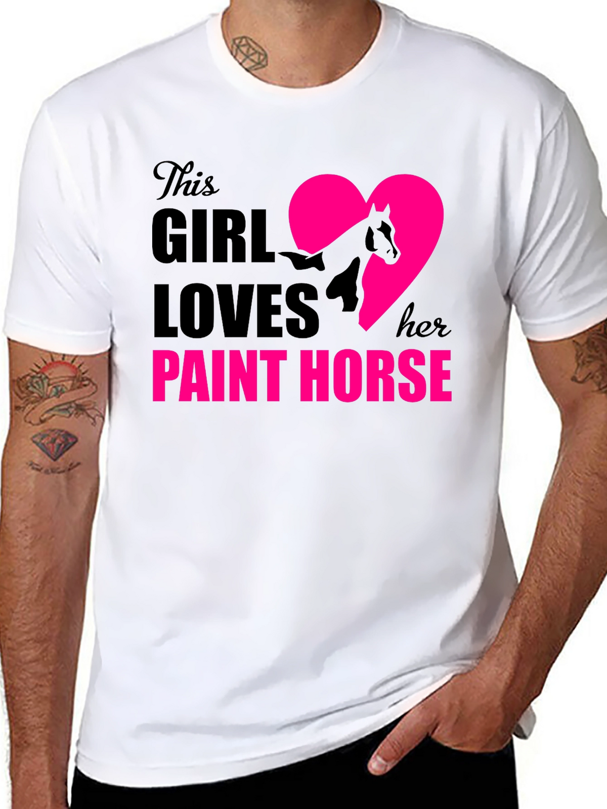 Girl Loves Paint Horse T-Shirt | Equestrian Tee