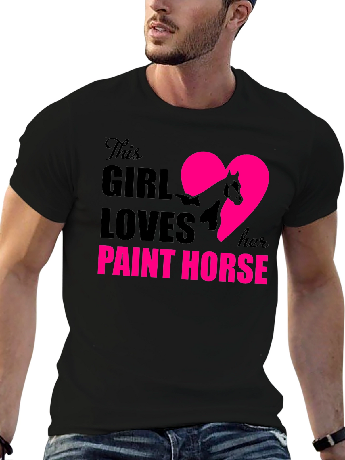 Girl Loves Paint Horse T-Shirt | Equestrian Tee