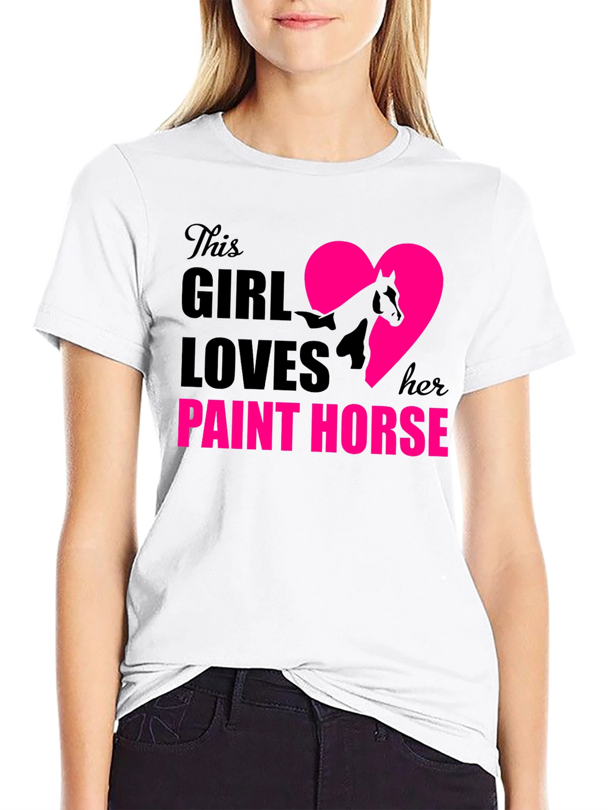 Girl Loves Paint Horse T-Shirt | Equestrian Tee
