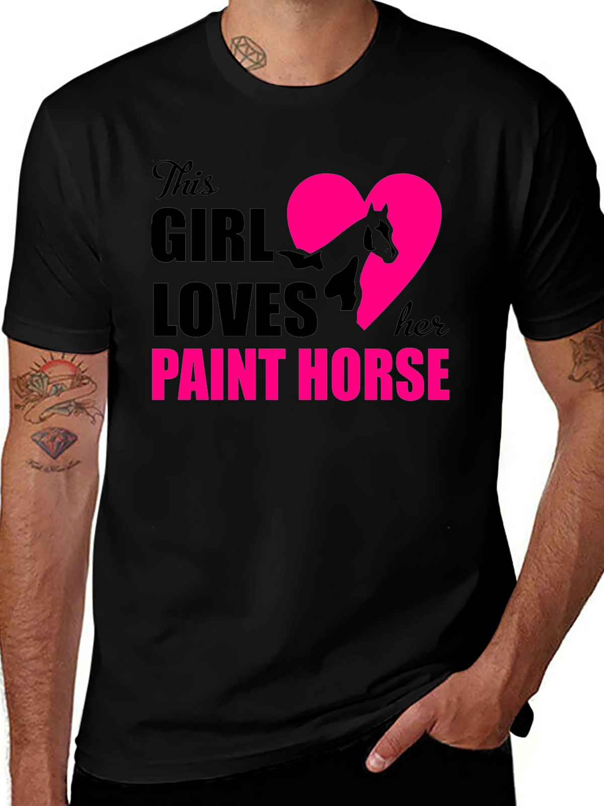 Girl Loves Paint Horse T-Shirt | Equestrian Tee