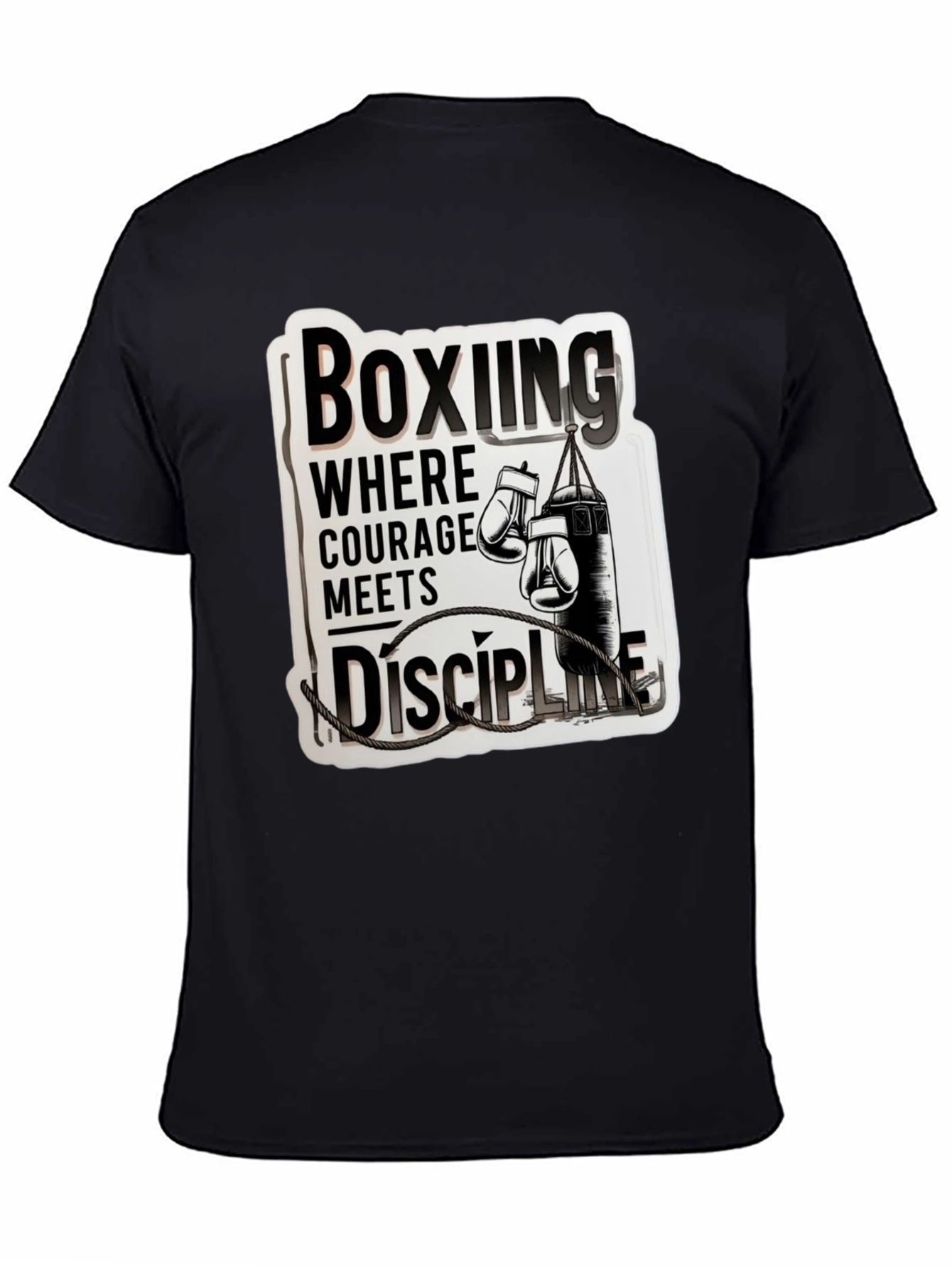Boxing Courage Meets Discipline Graphic T-Shirt
