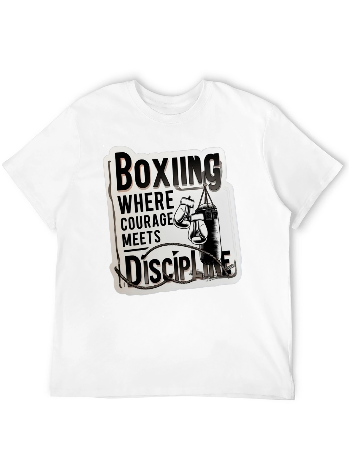 Boxing Courage Meets Discipline Graphic T-Shirt