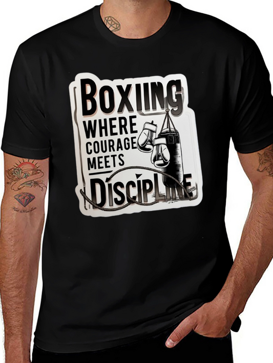 Boxing Courage Meets Discipline Graphic T-Shirt