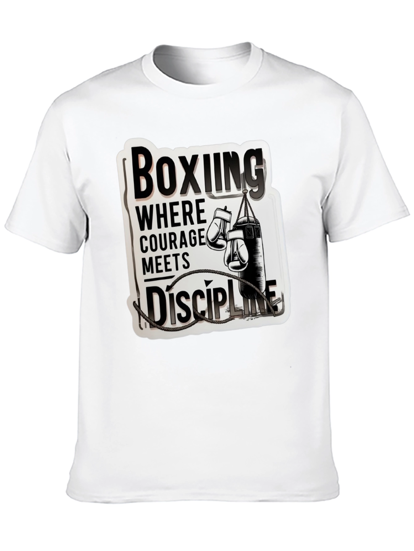 Boxing Courage Meets Discipline Graphic T-Shirt