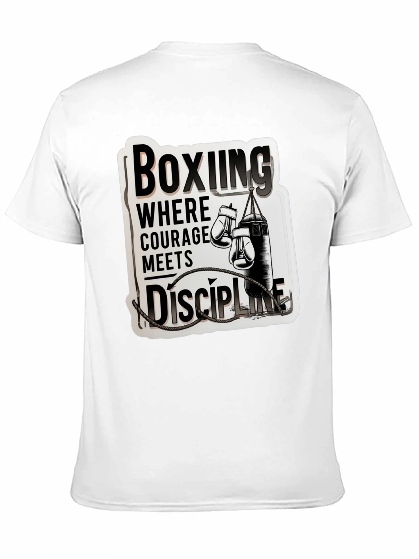 Boxing Courage Meets Discipline Graphic T-Shirt