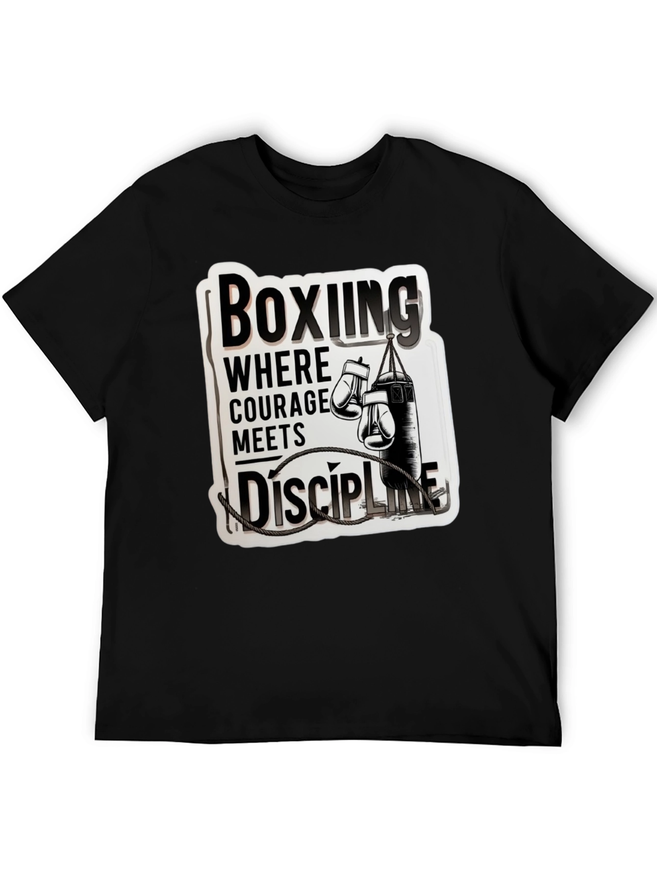 Boxing Courage Meets Discipline Graphic T-Shirt