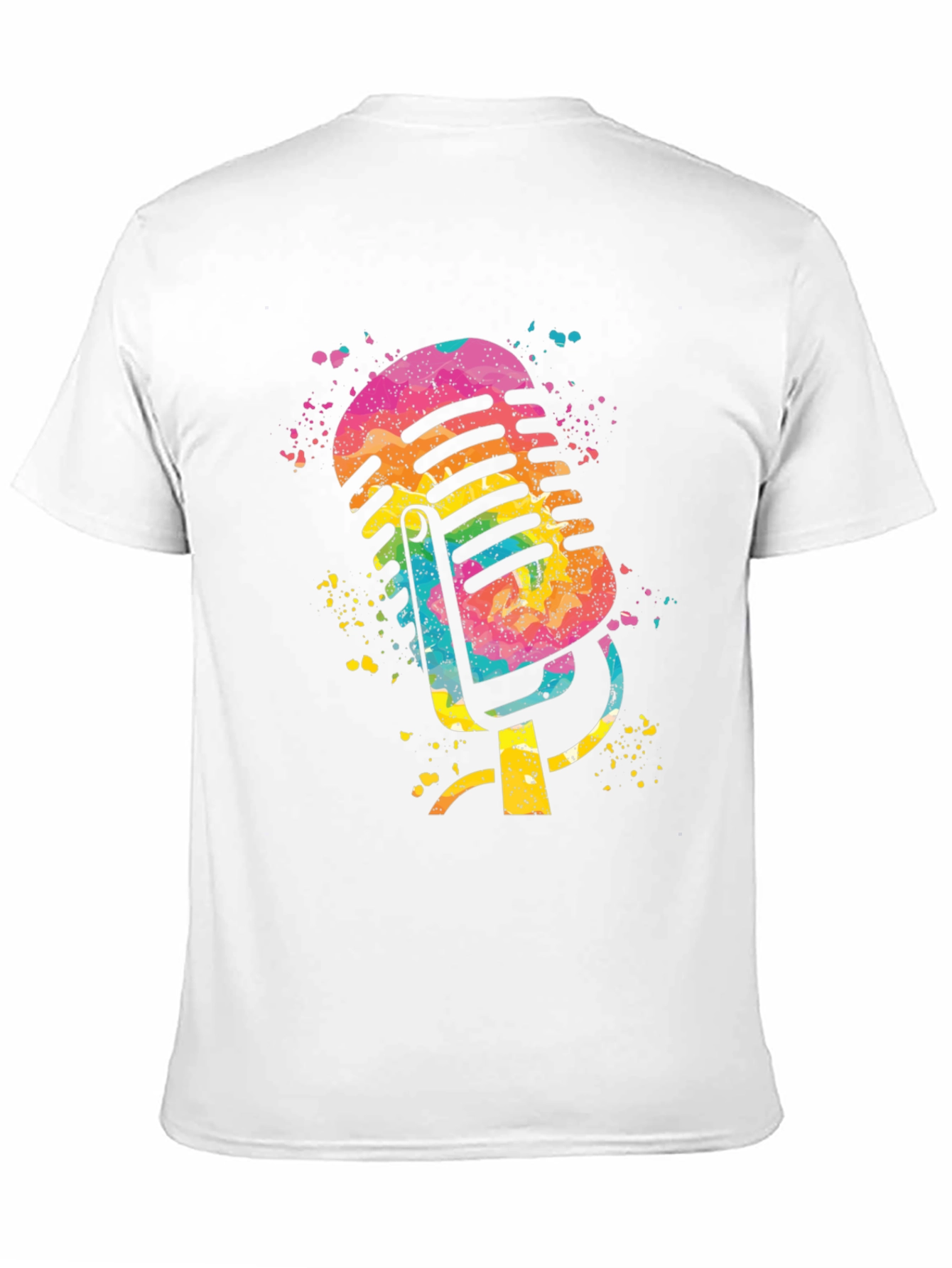 Retro Microphone Splash Graphic Tee