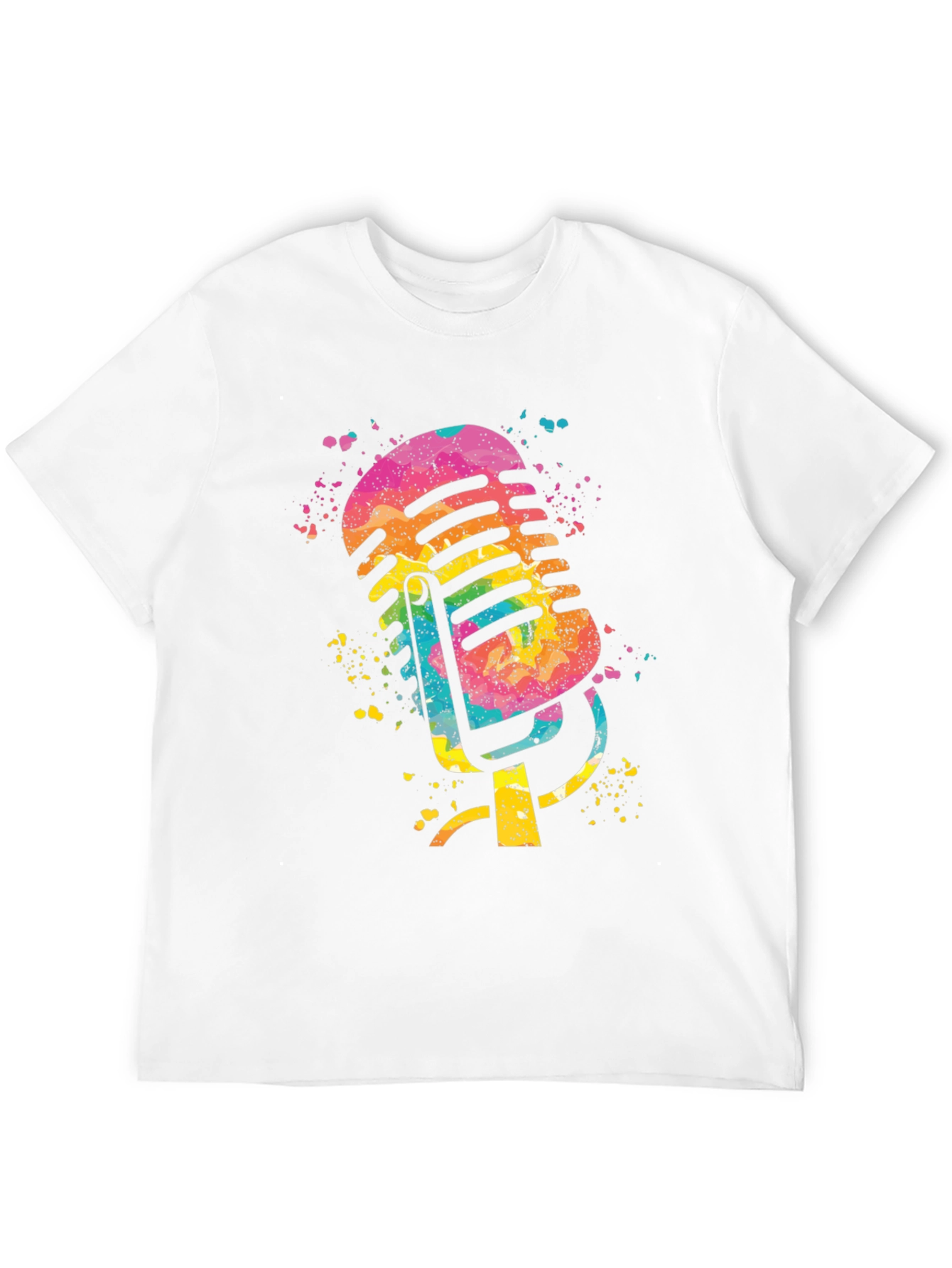 Retro Microphone Splash Graphic Tee