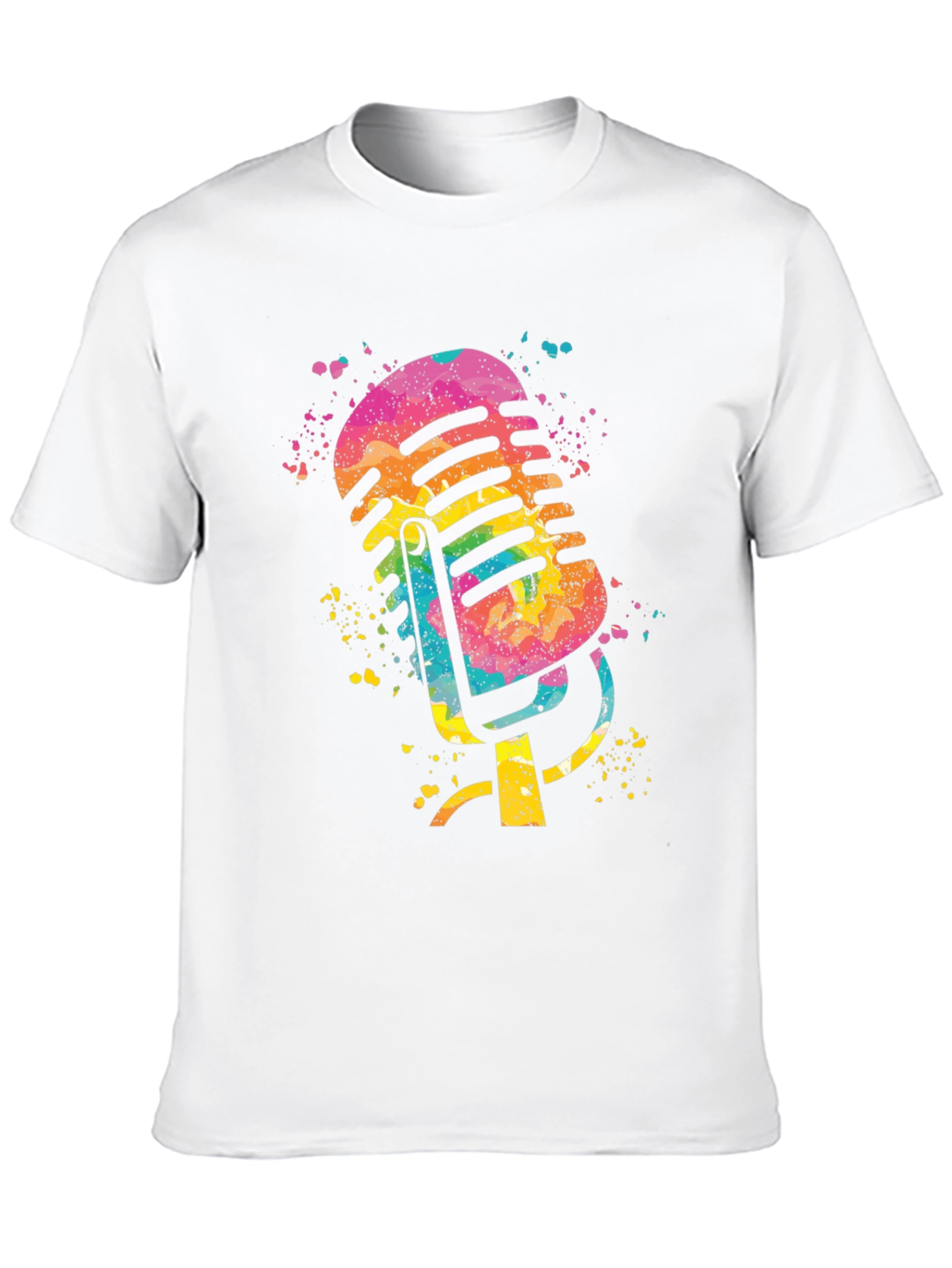 Retro Microphone Splash Graphic Tee
