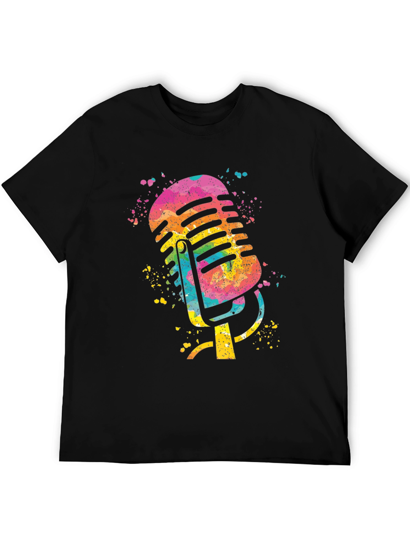Retro Microphone Splash Graphic Tee