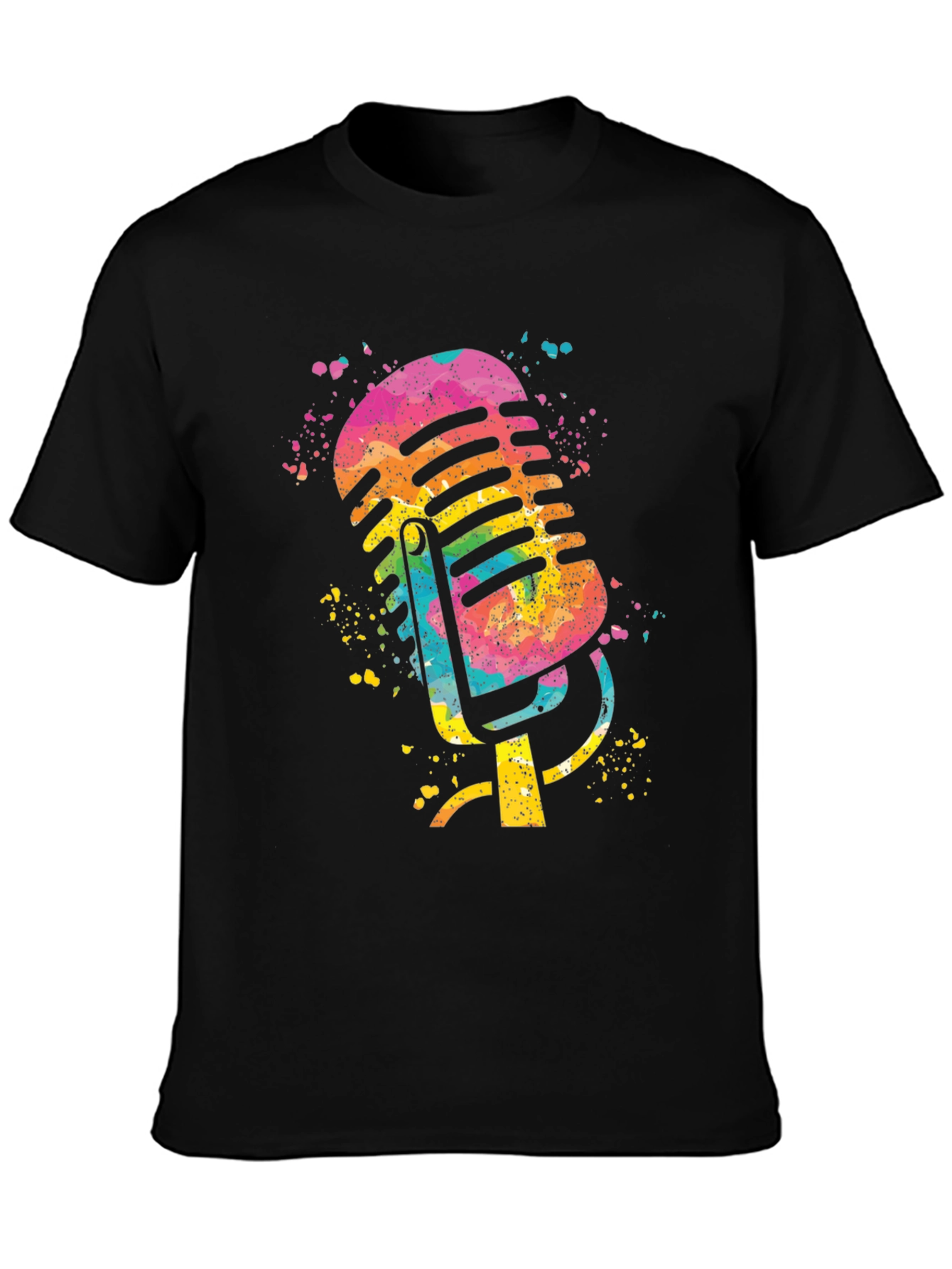 Retro Microphone Splash Graphic Tee