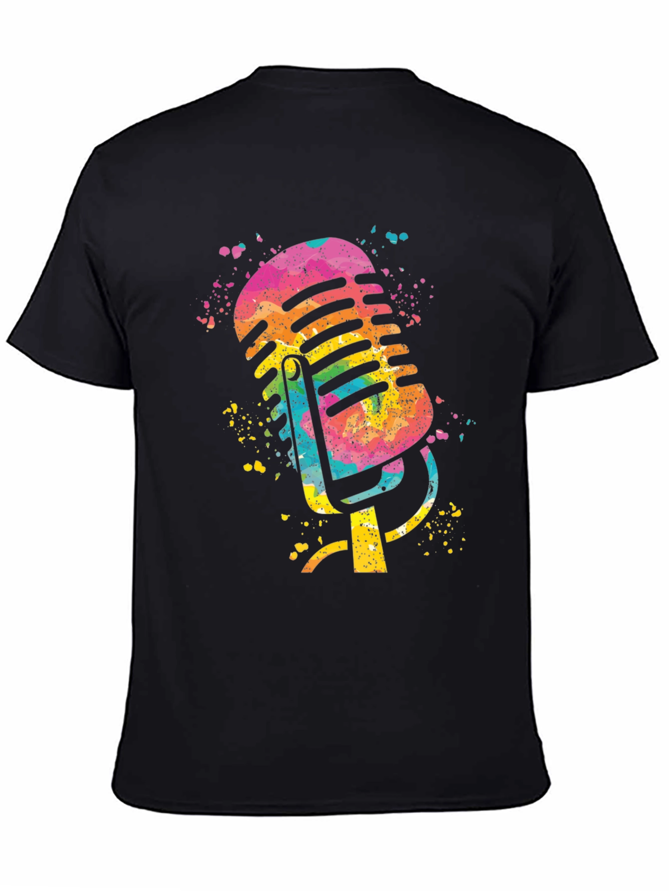 Retro Microphone Splash Graphic Tee
