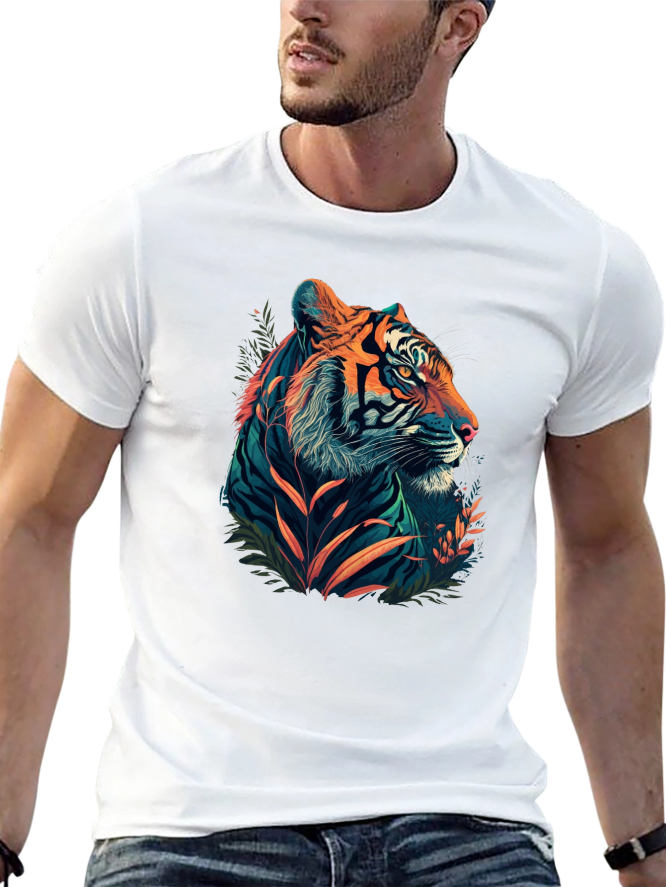 Black Tiger Graphic Tee - Mens Style