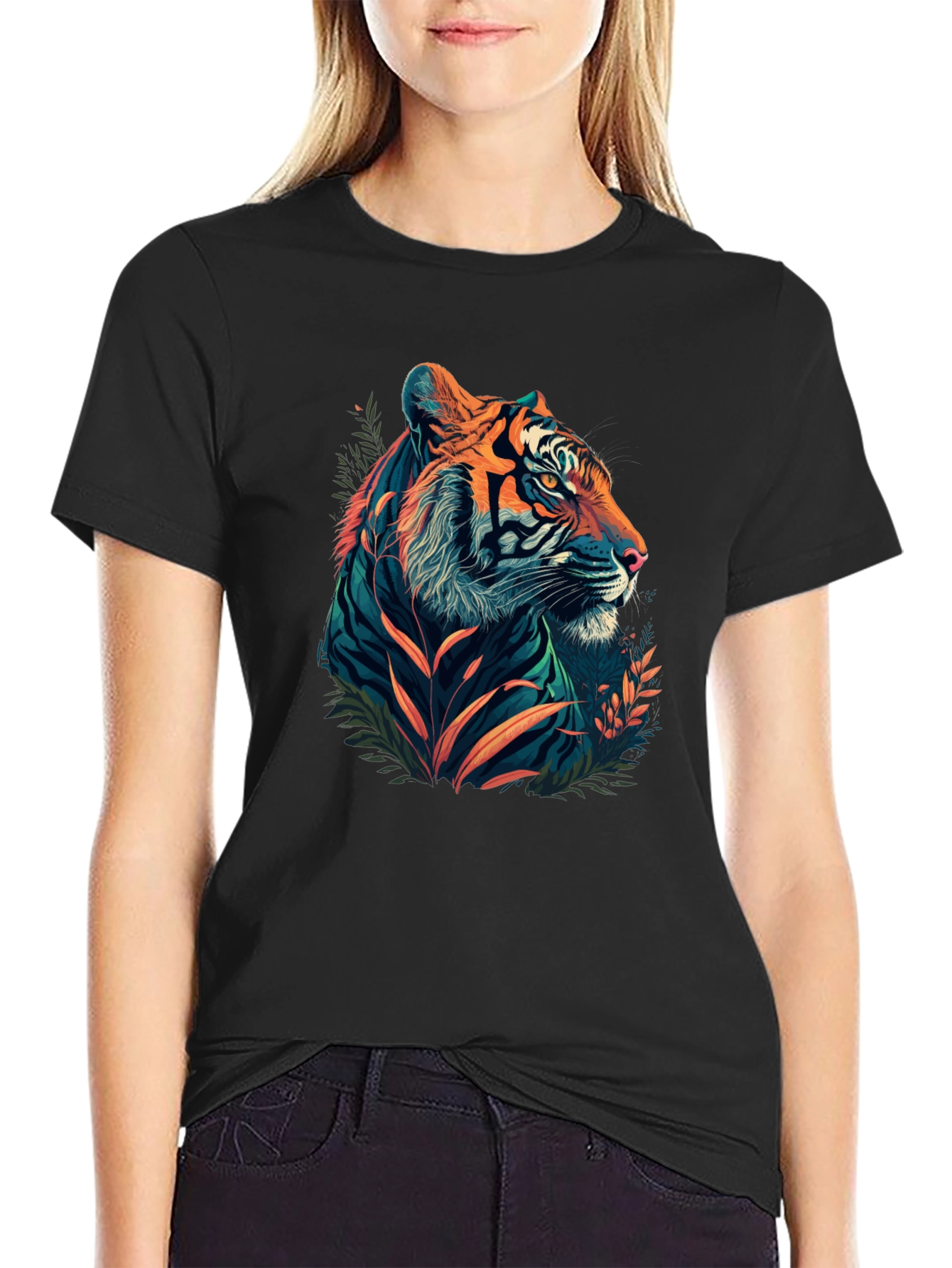 Black Tiger Graphic Tee - Mens Style