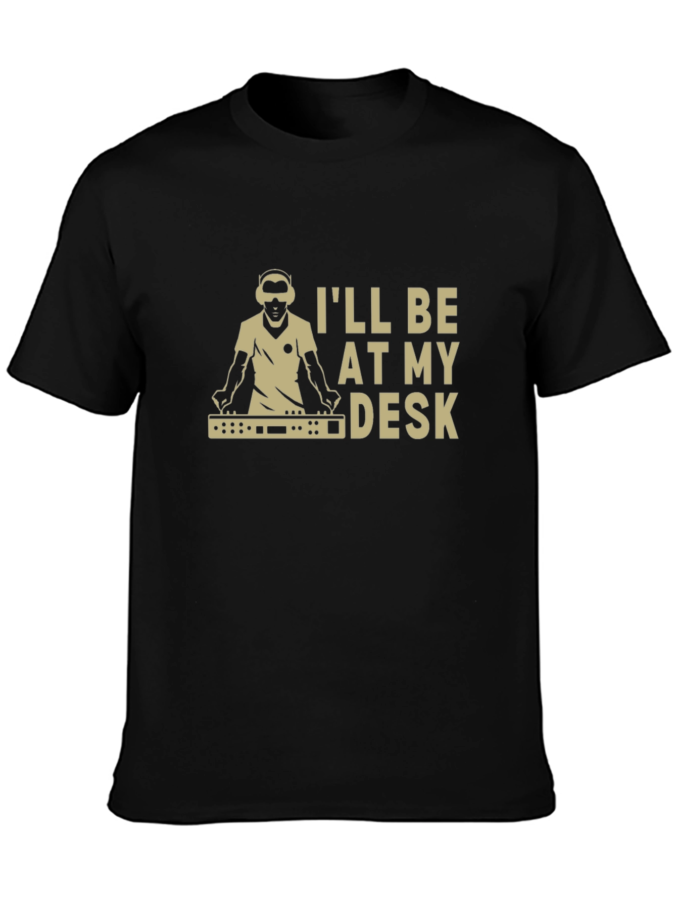DJ at My Desk Black T-Shirt