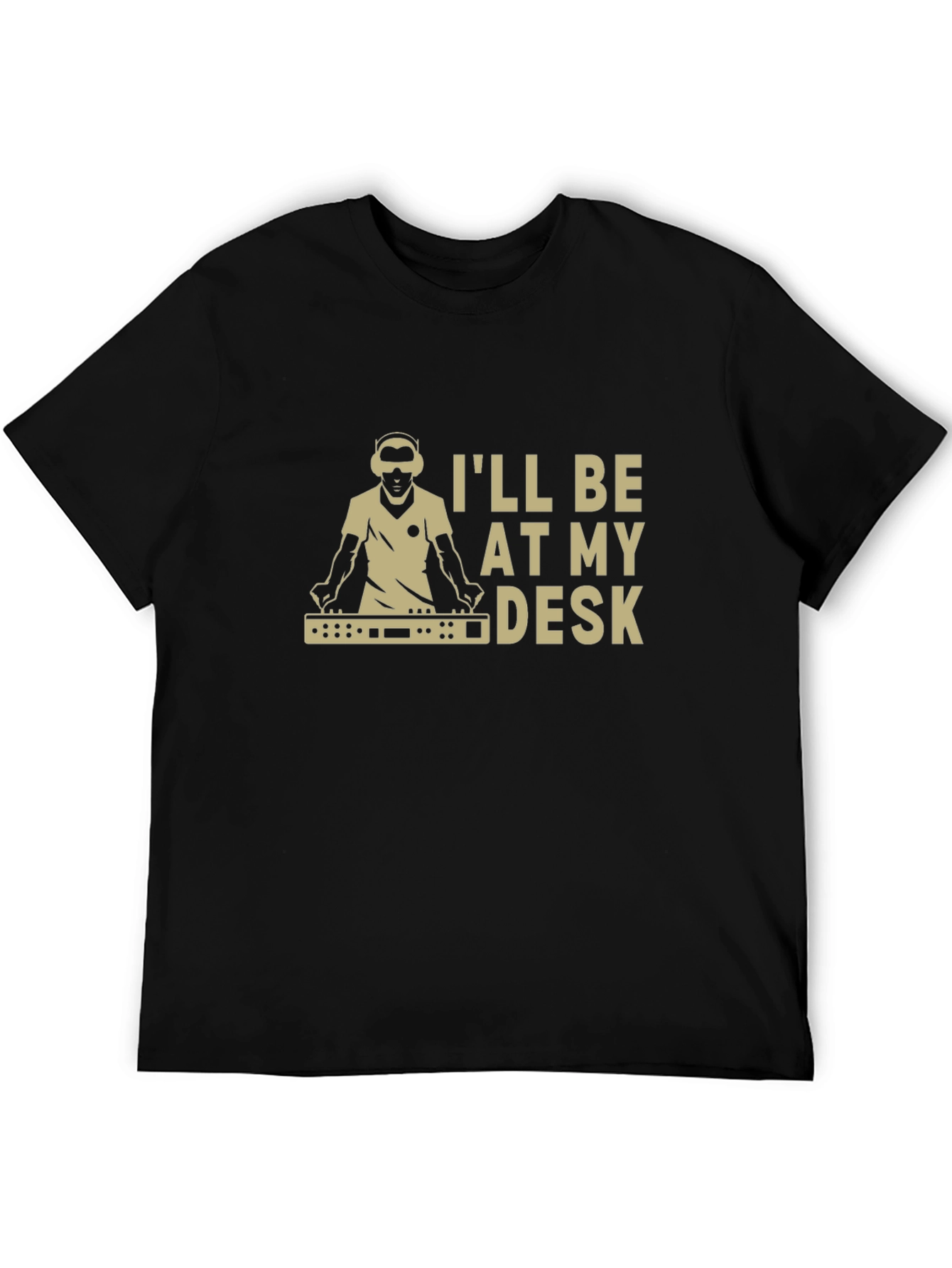 DJ at My Desk Black T-Shirt
