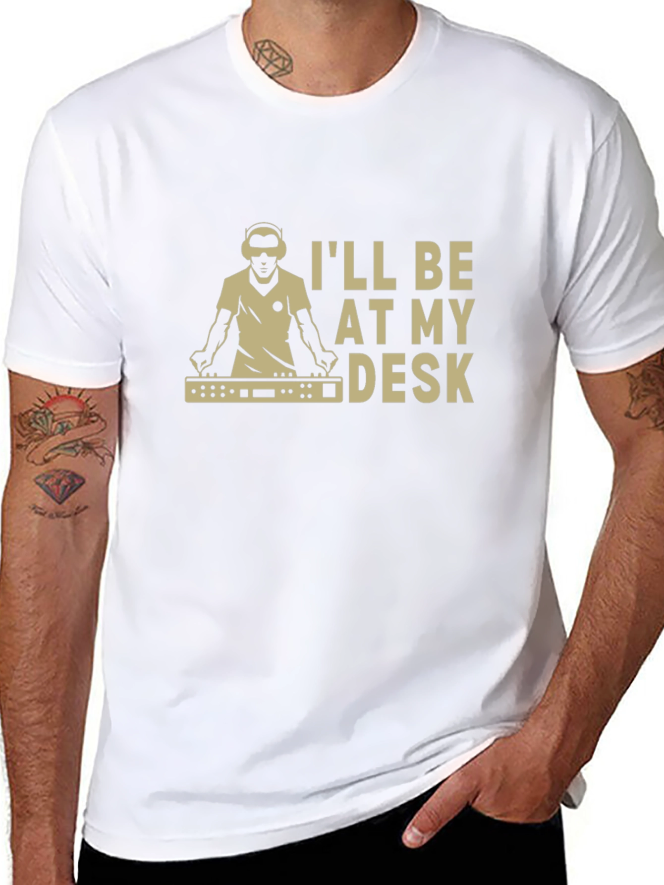 DJ at My Desk Black T-Shirt