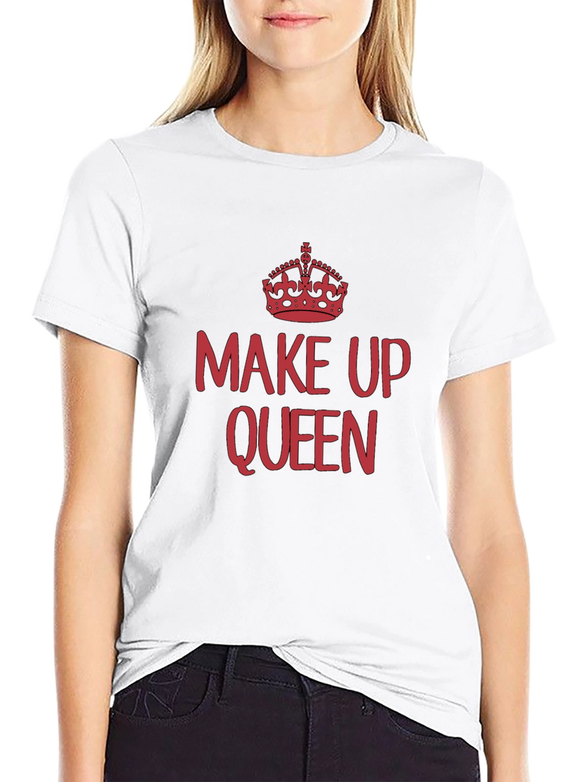 Make Up Queen Tee - Black Cotton T-Shirt
