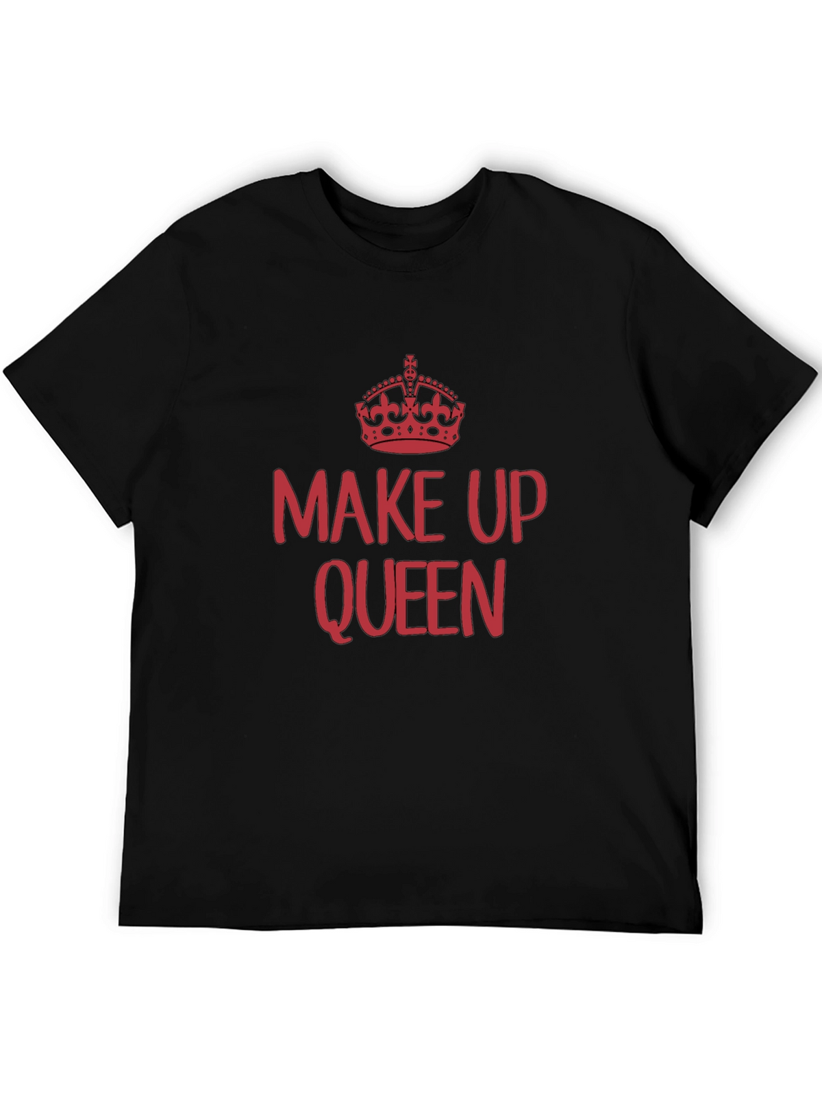 Make Up Queen Tee - Black Cotton T-Shirt