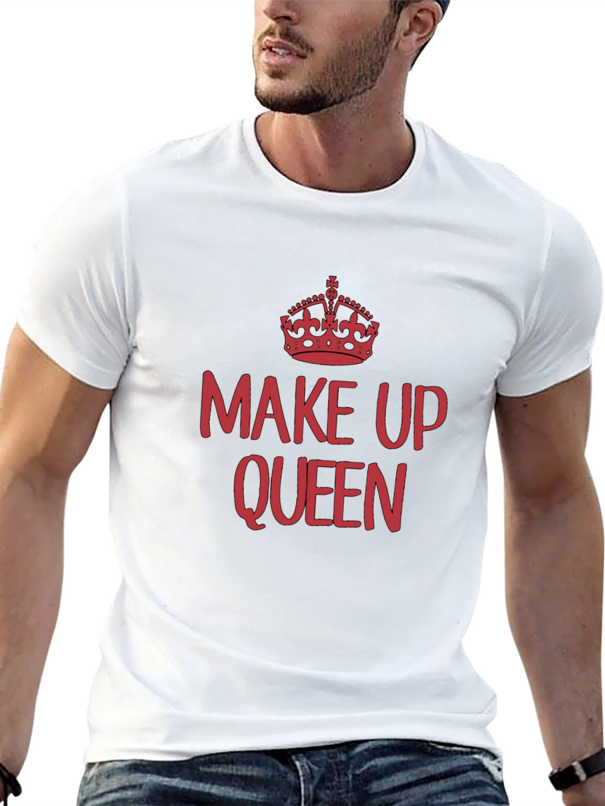 Make Up Queen Tee - Black Cotton T-Shirt