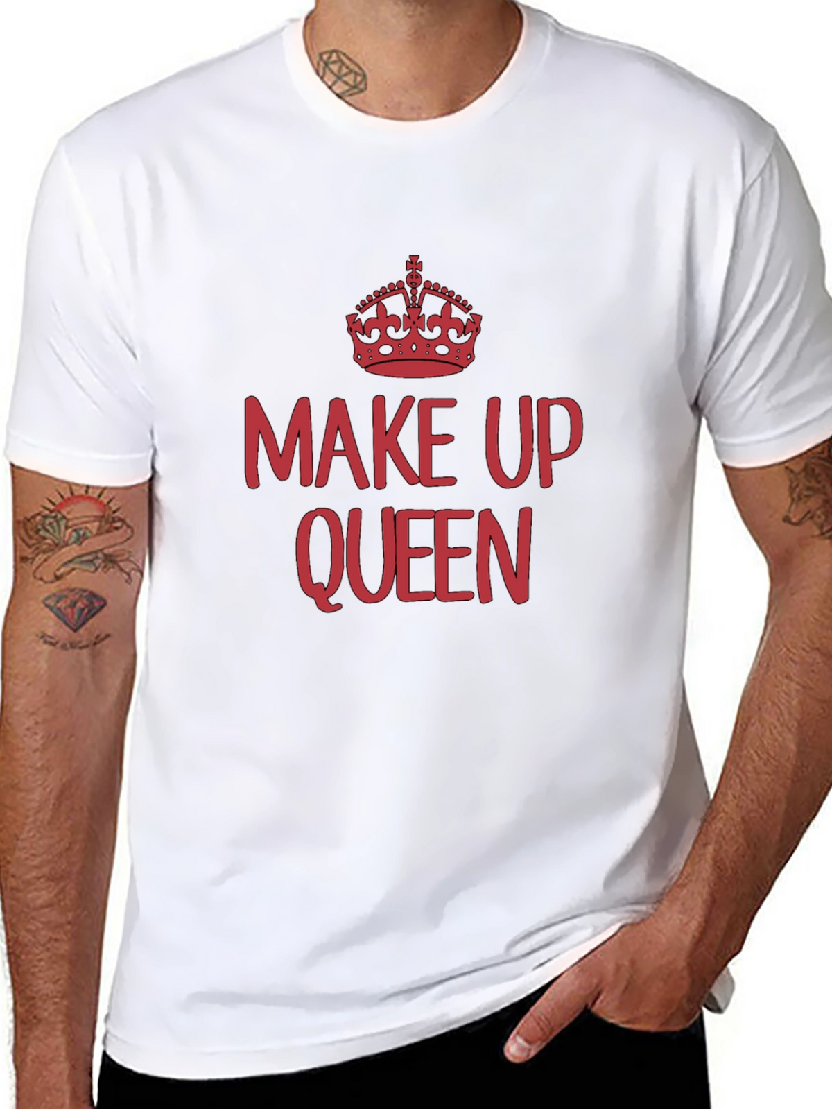 Make Up Queen Tee - Black Cotton T-Shirt