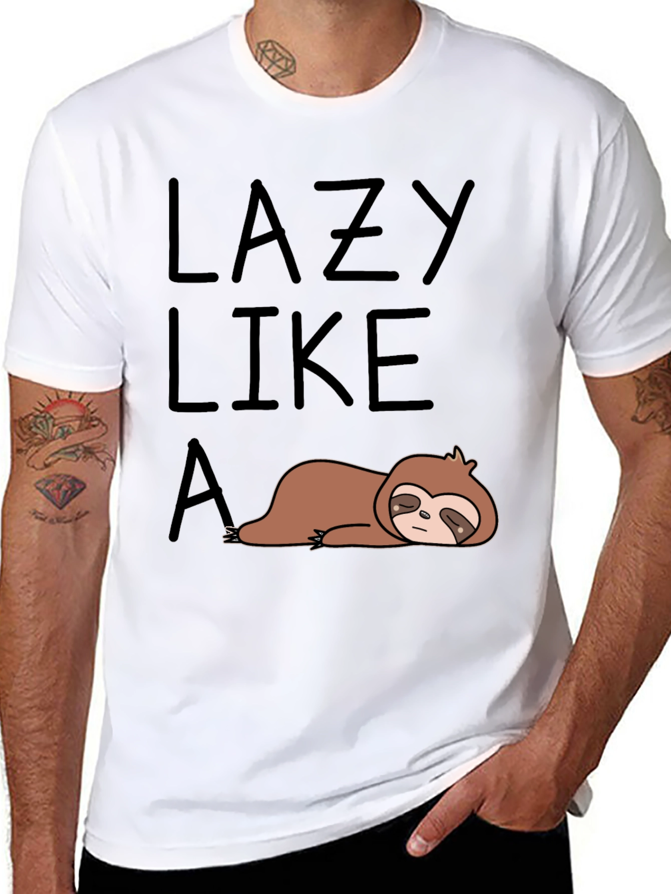 Lazy Like A Sloth Graphic T-Shirt