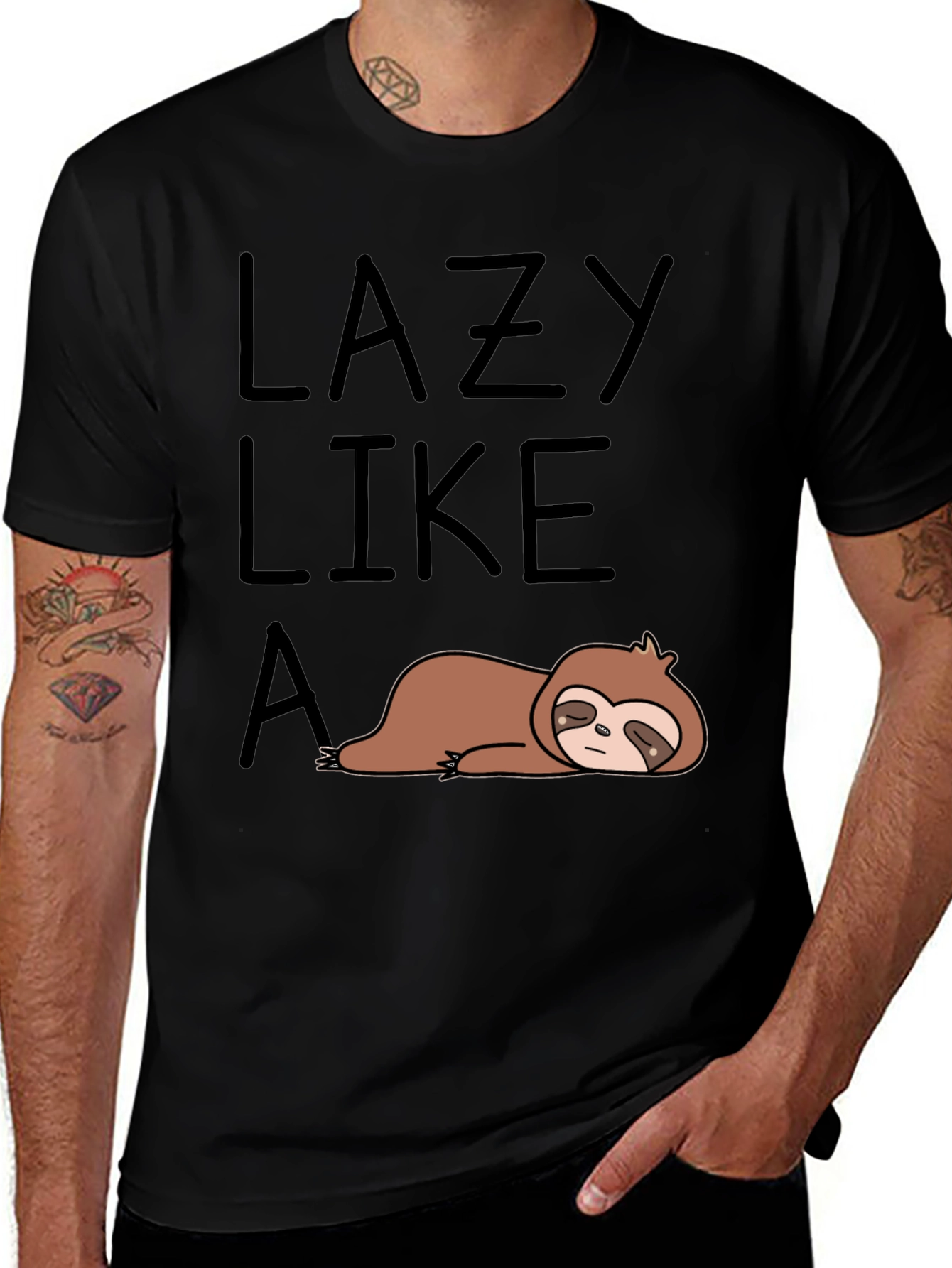 Lazy Like A Sloth Graphic T-Shirt