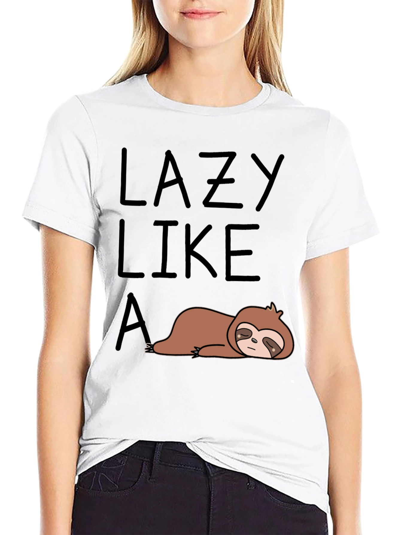 Lazy Like A Sloth Graphic T-Shirt
