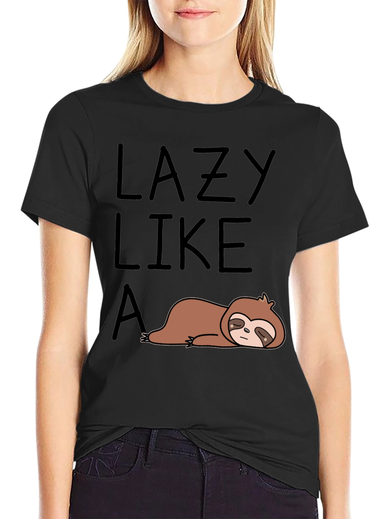 Lazy Like A Sloth Graphic T-Shirt
