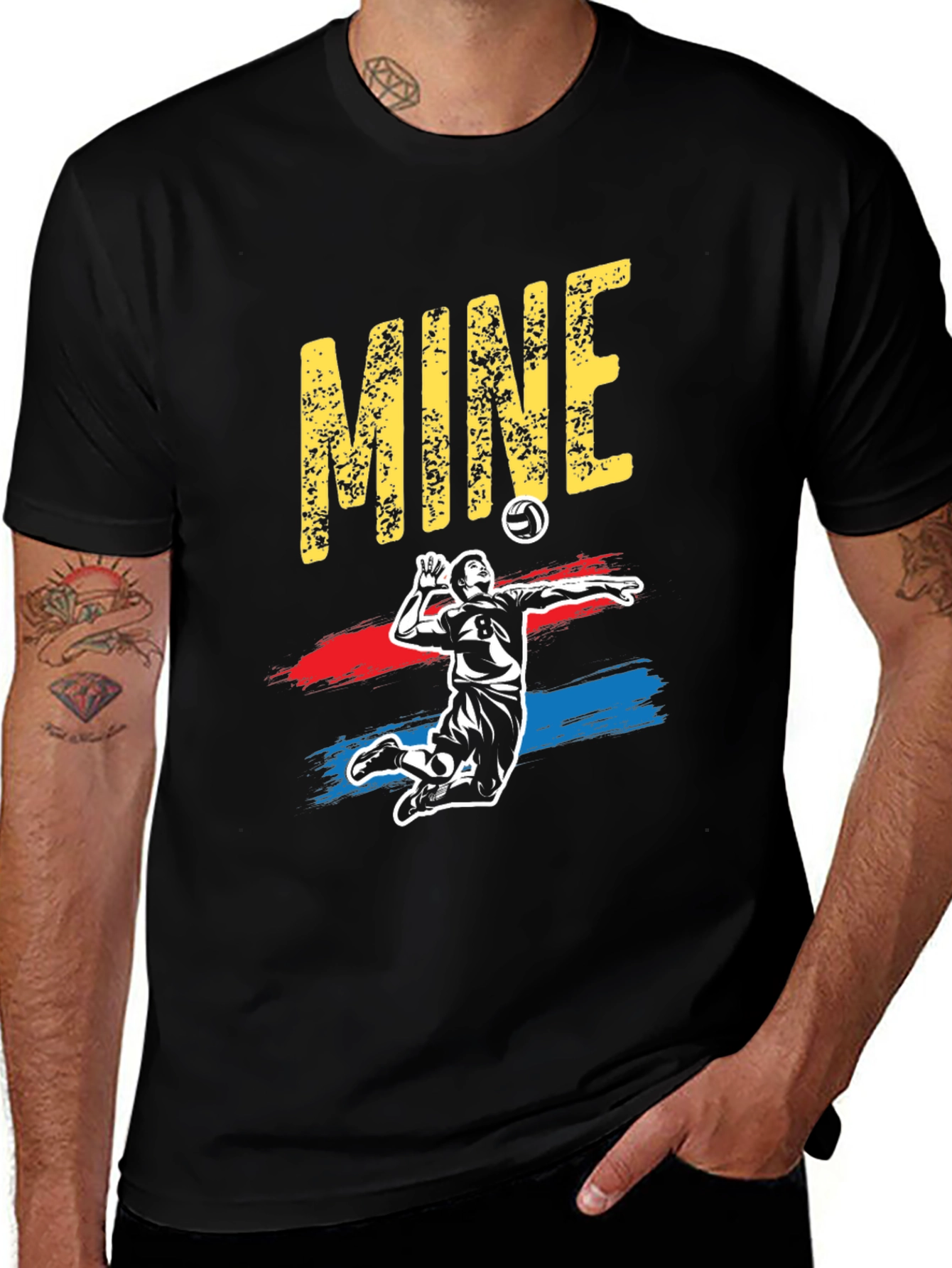 Volleyball Player MINE Graphic T-Shirt