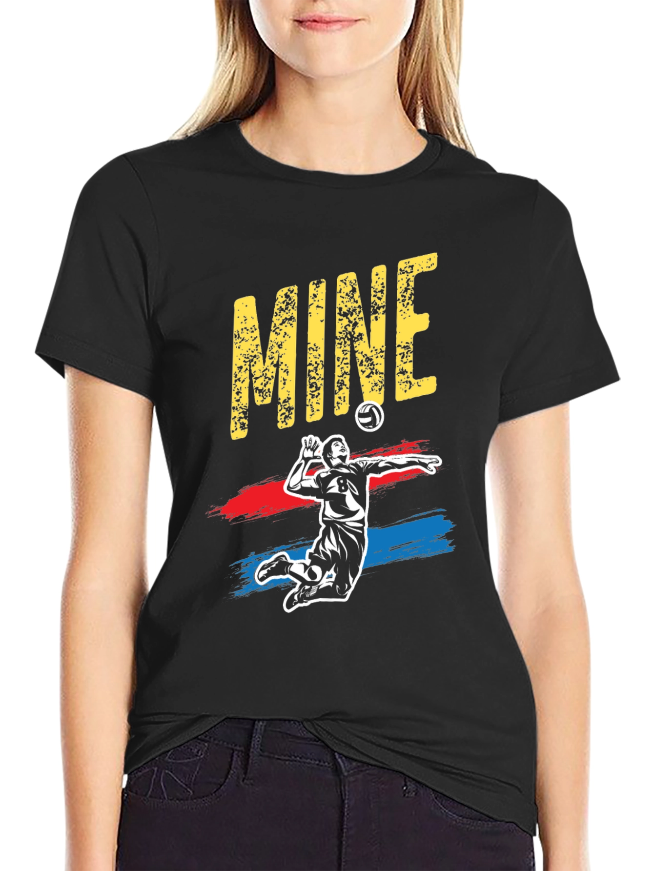 Volleyball Player MINE Graphic T-Shirt