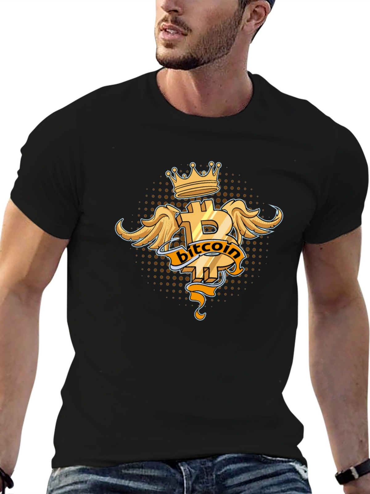 Bitcoin King Black T-Shirt