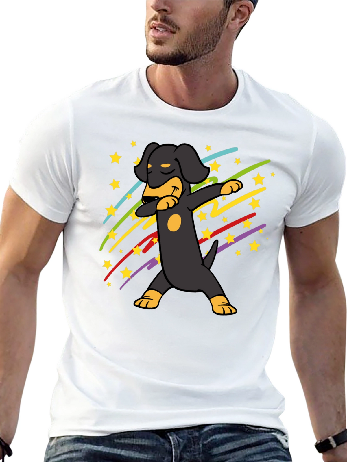Dachshund Dab Black T-Shirt