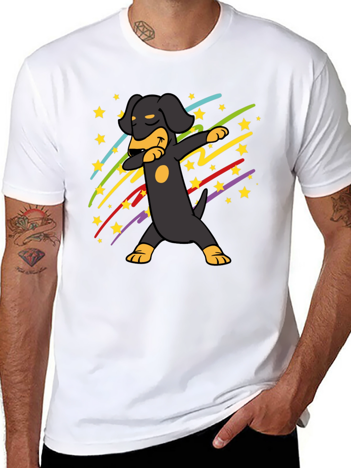 Dachshund Dab Black T-Shirt