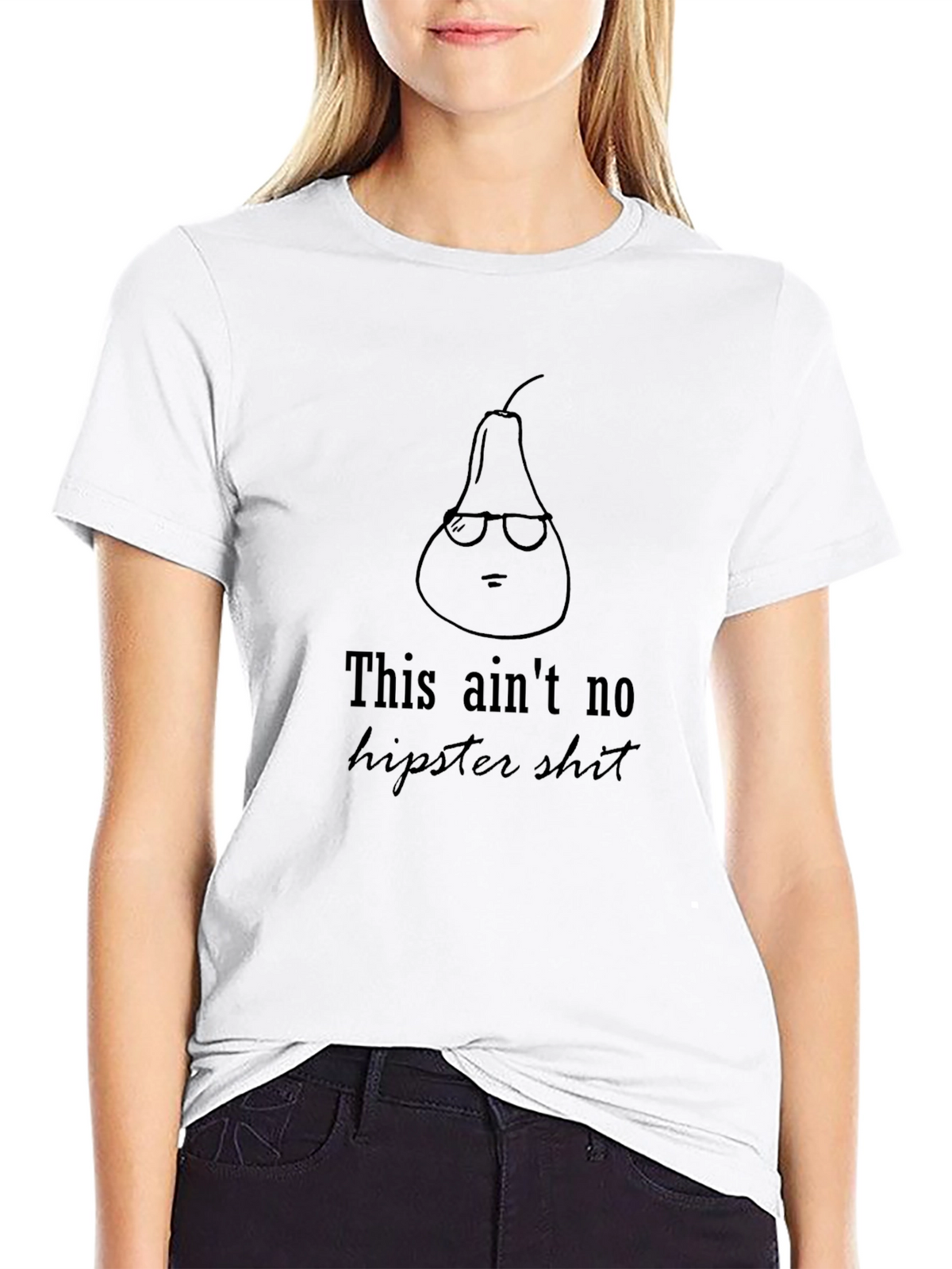 Hipster Pear Graphic Tee - Aint No Hipster