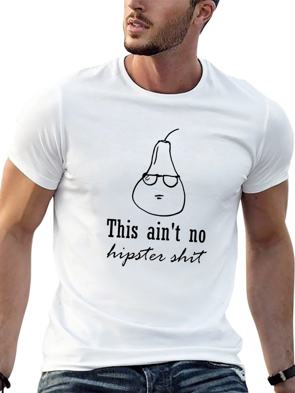 Hipster Pear Graphic Tee - Aint No Hipster