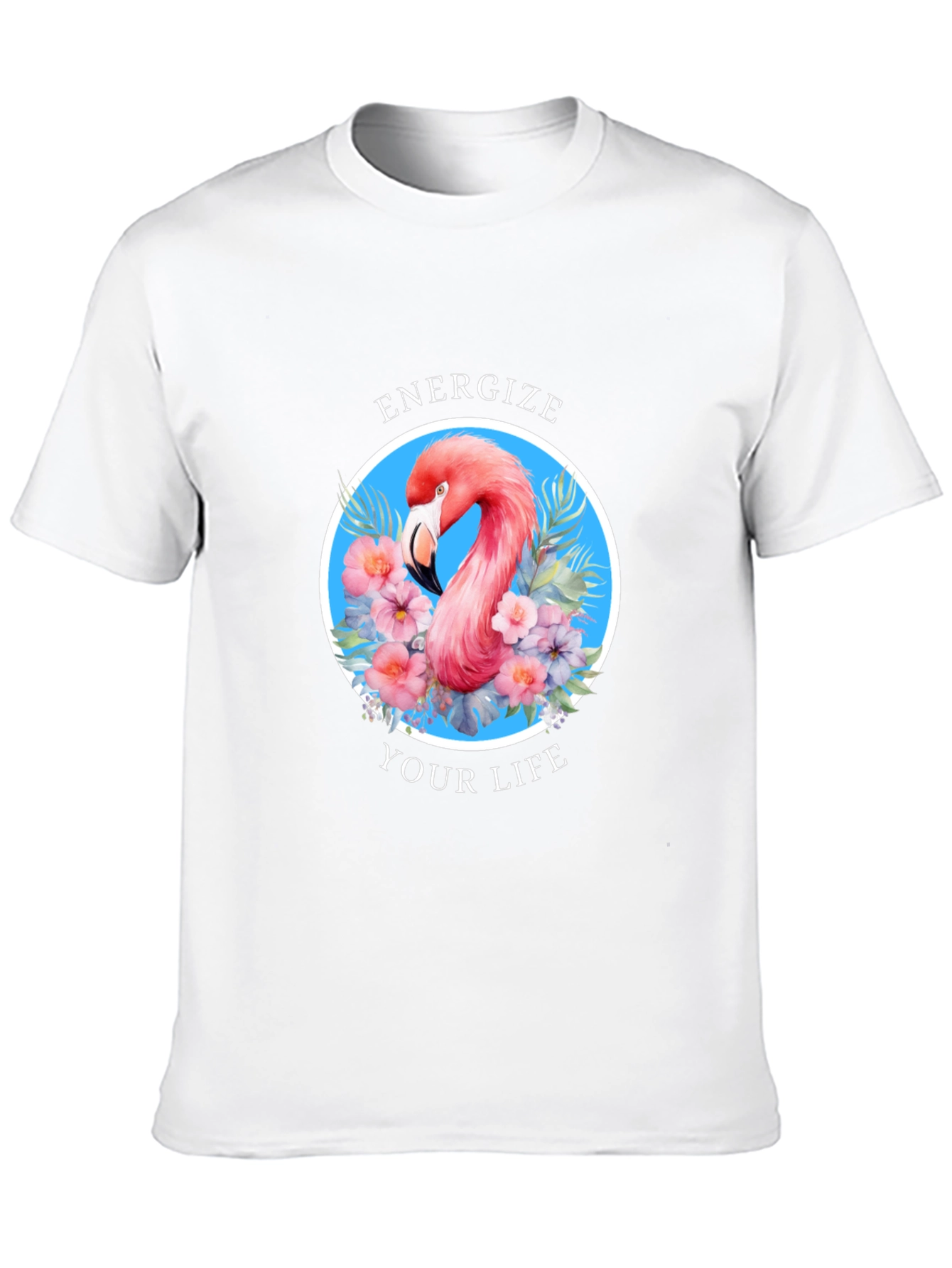 Energize Your Life Flamingo Graphic Tee