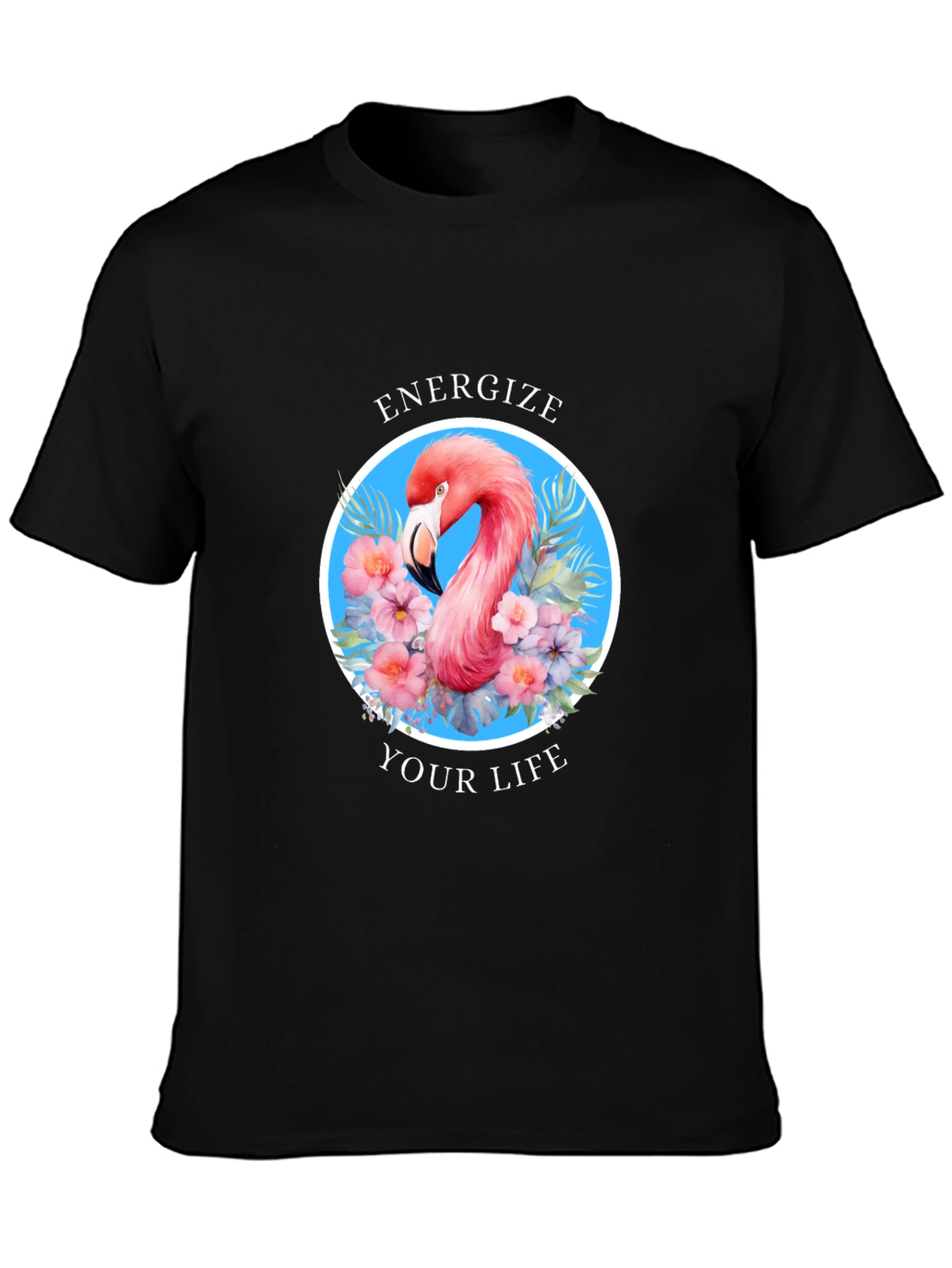 Energize Your Life Flamingo Graphic Tee