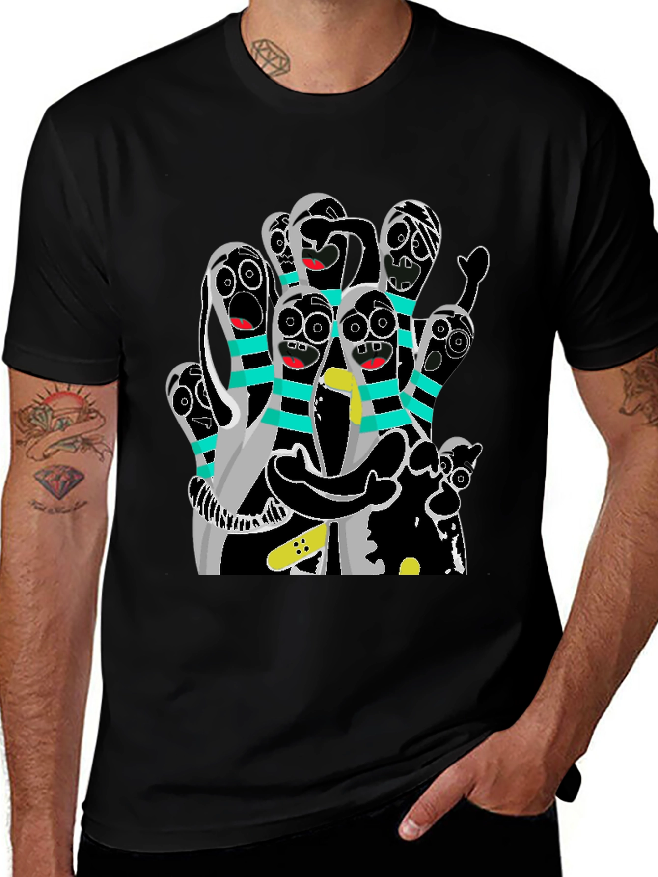 Bowling Pin Cartoon T-Shirt - Strike a Funny Pose!
