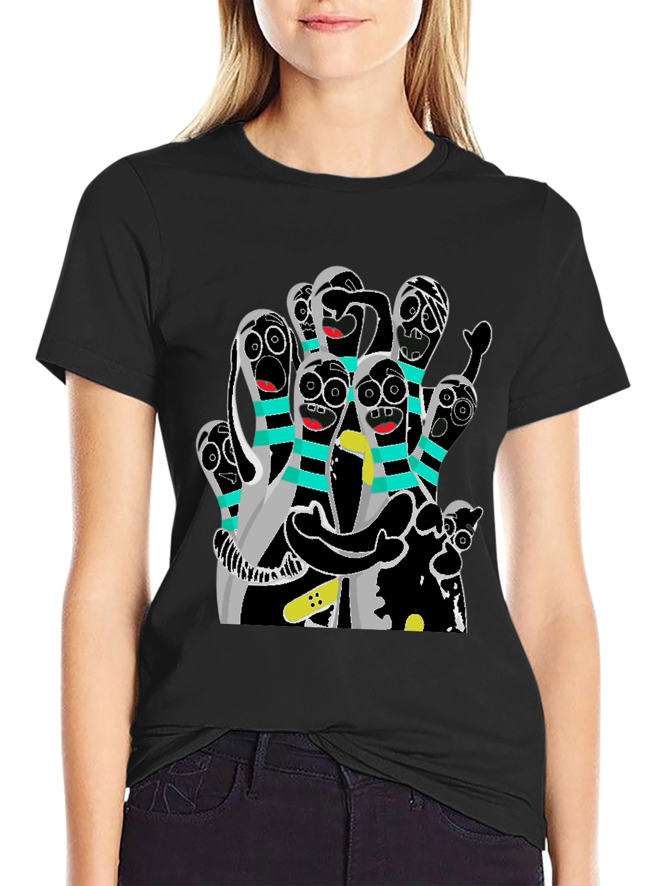Bowling Pin Cartoon T-Shirt - Strike a Funny Pose!