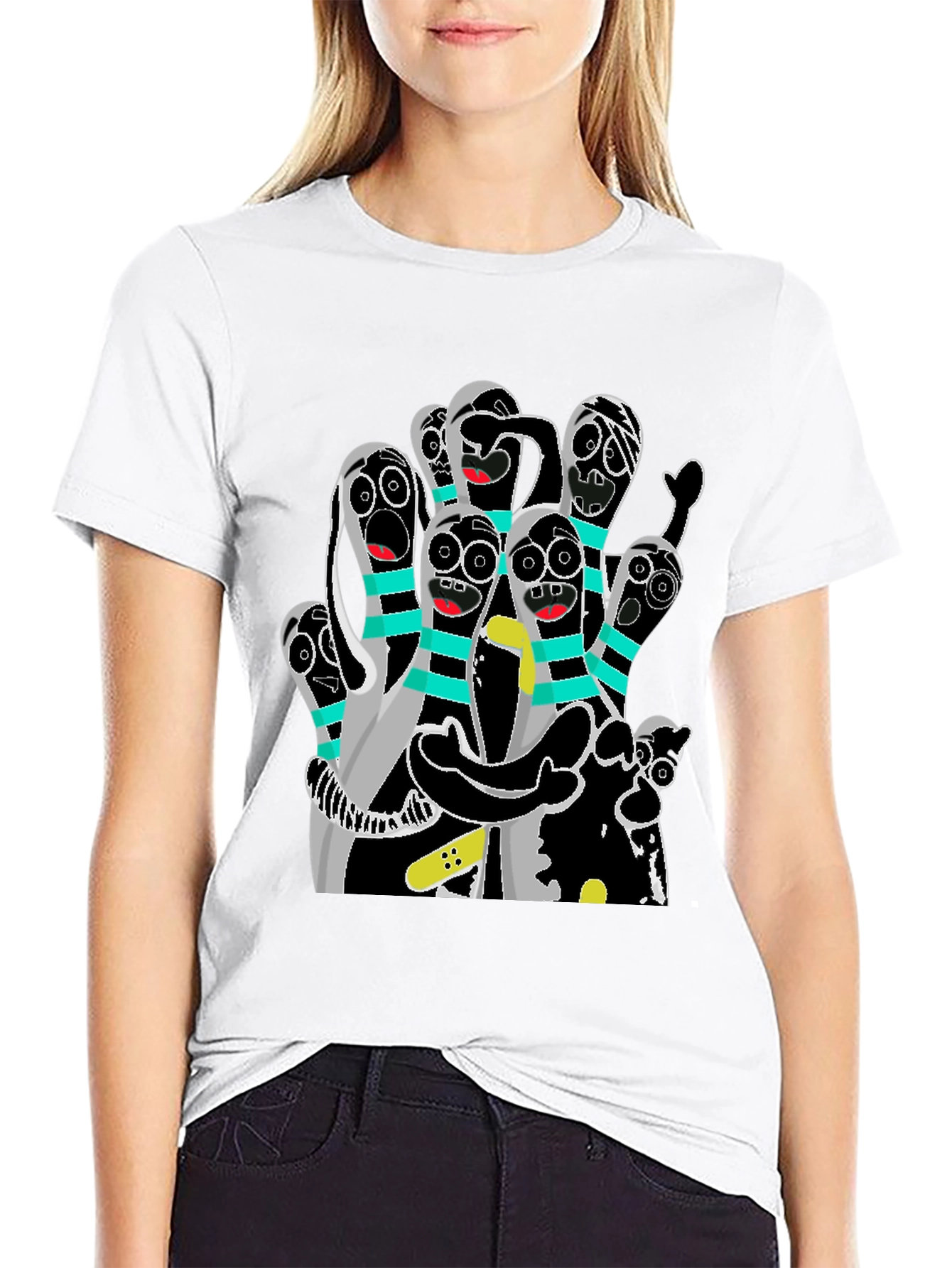 Bowling Pin Cartoon T-Shirt - Strike a Funny Pose!