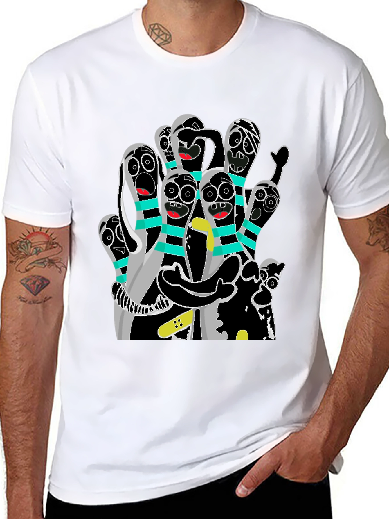 Bowling Pin Cartoon T-Shirt - Strike a Funny Pose!