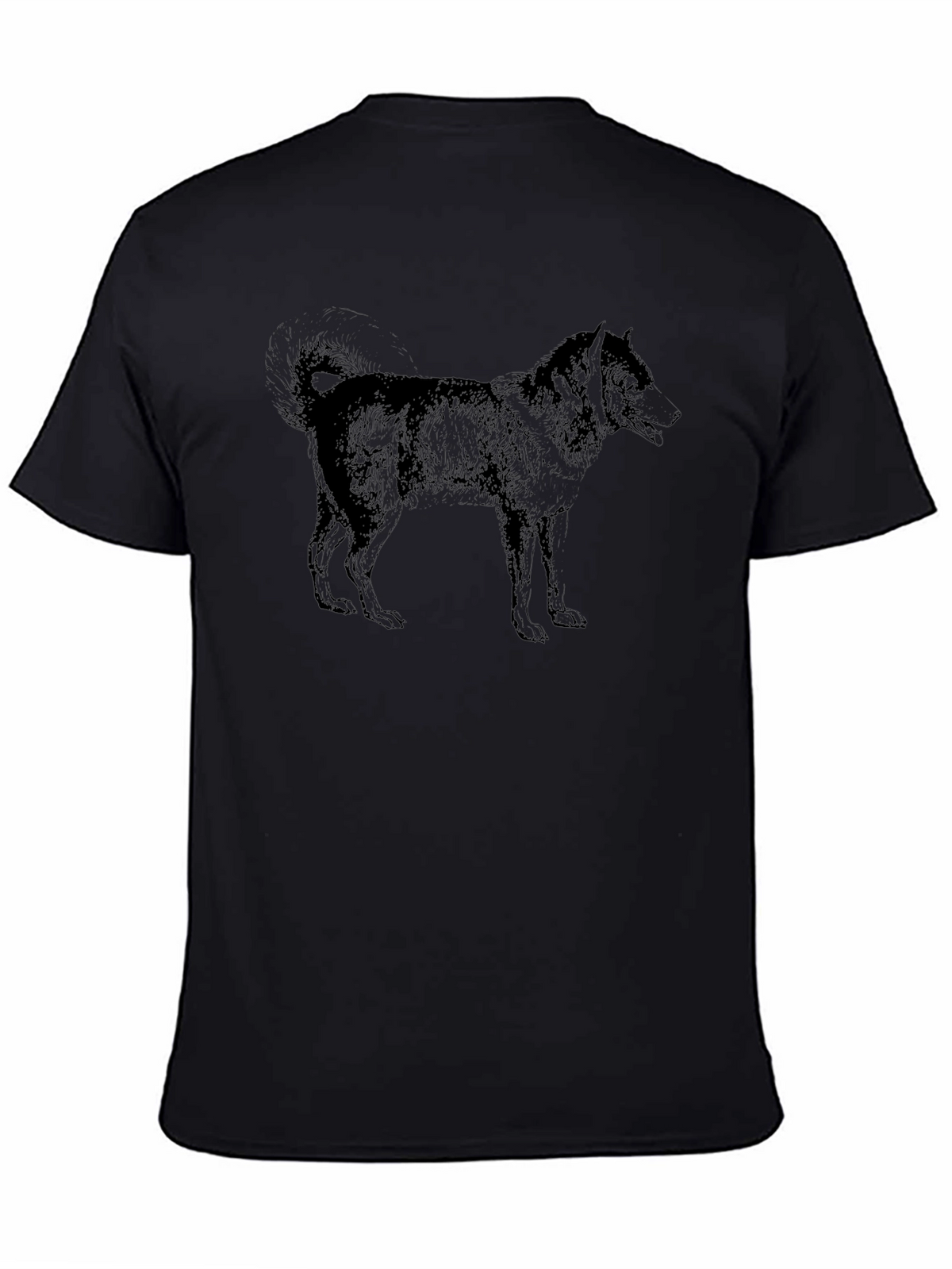 Dog Sketch Black T-Shirt