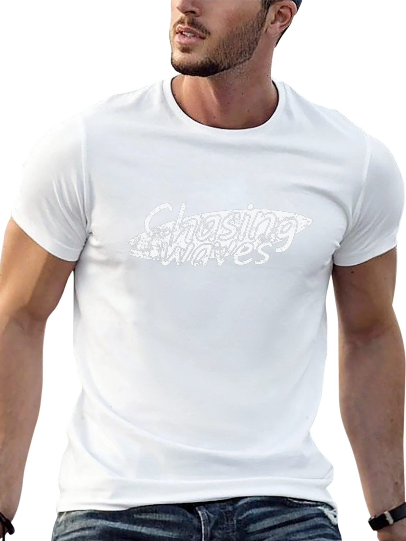 Chasing Waves Graphic T-Shirt - Black