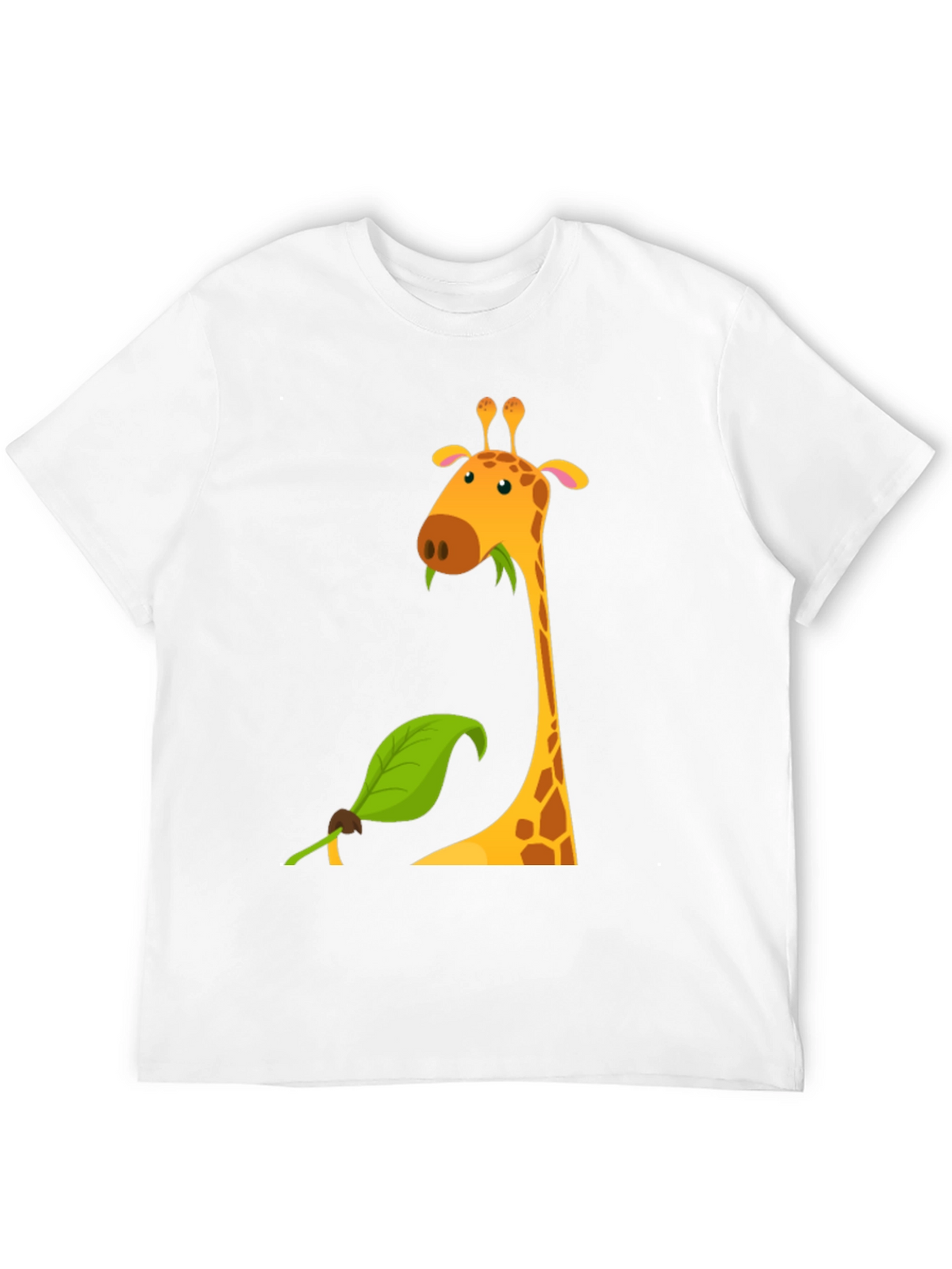 Giraffe Graphic Tee - Black Cotton Blend