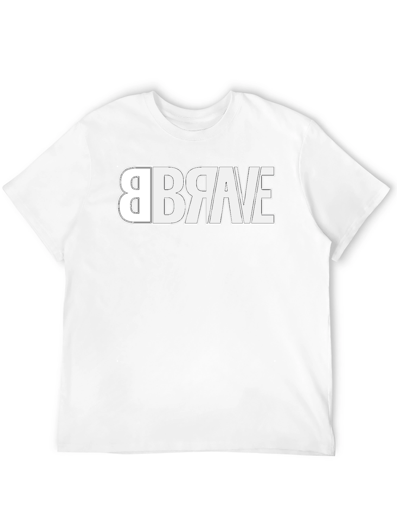 Brave Reversible Design T-Shirt - Modern Graphic Tee