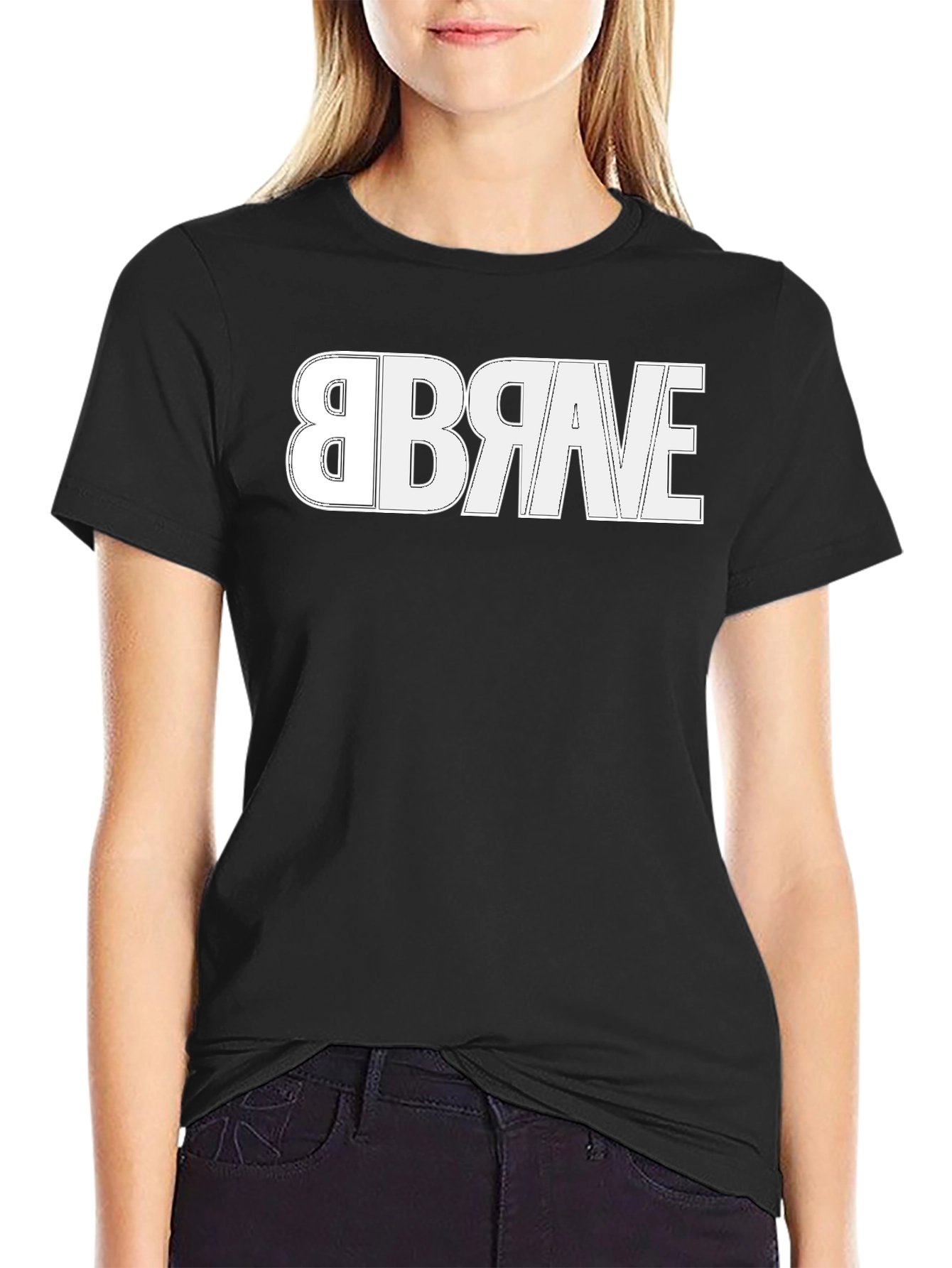 Brave Reversible Design T-Shirt - Modern Graphic Tee