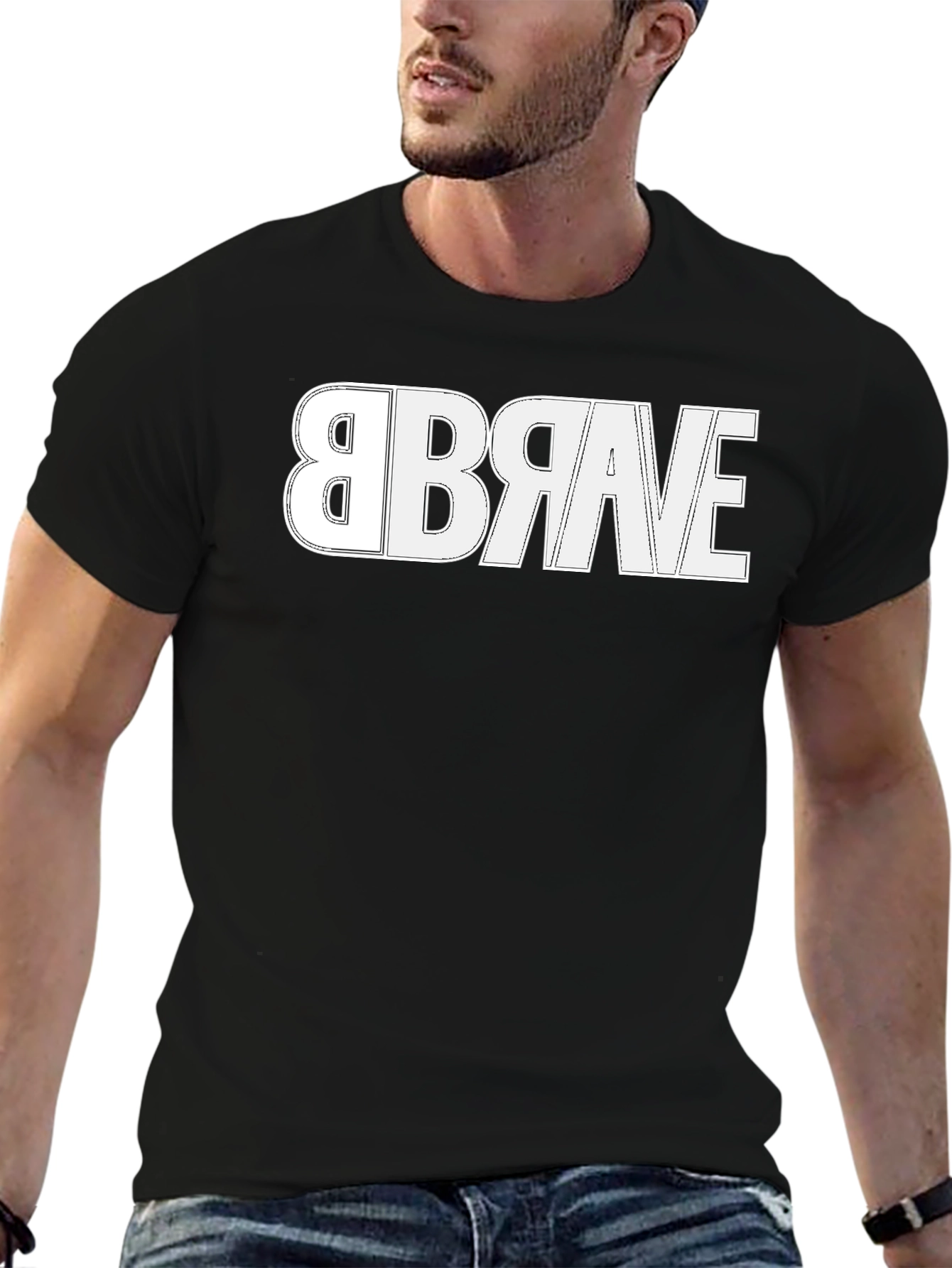 Brave Reversible Design T-Shirt - Modern Graphic Tee