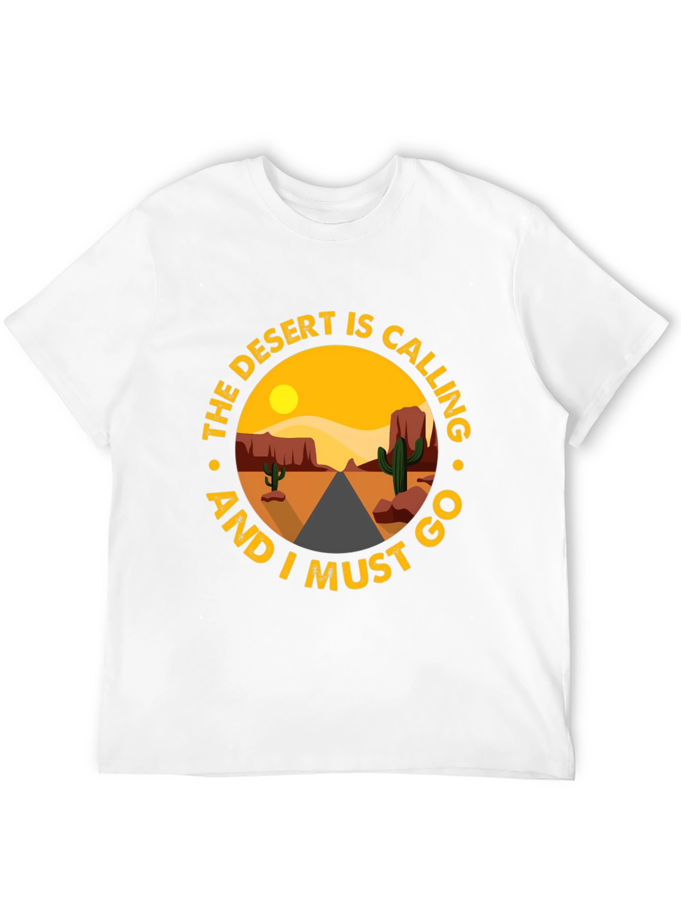 Desert Calling Graphic Tee - Black Cotton T-Shirt