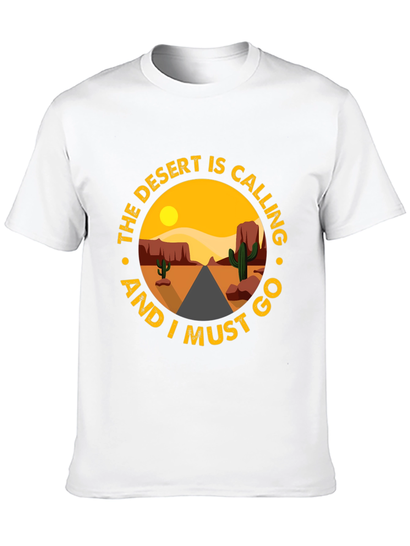 Desert Calling Graphic Tee - Black Cotton T-Shirt